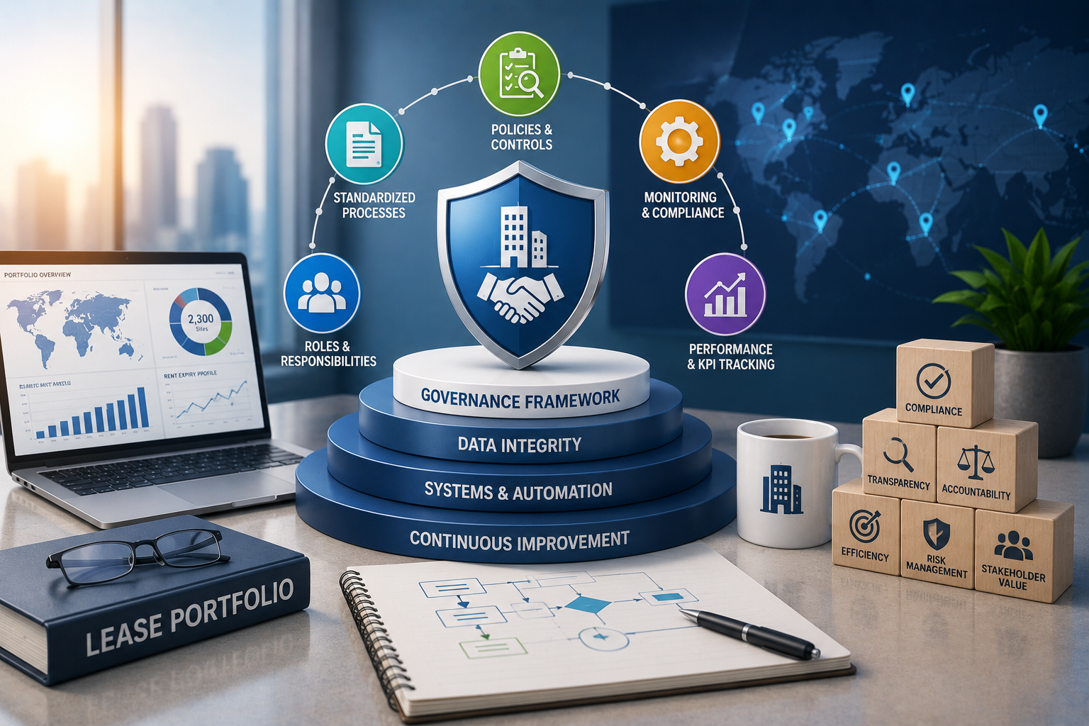 Tower lease process governance case study — global portfolio operations