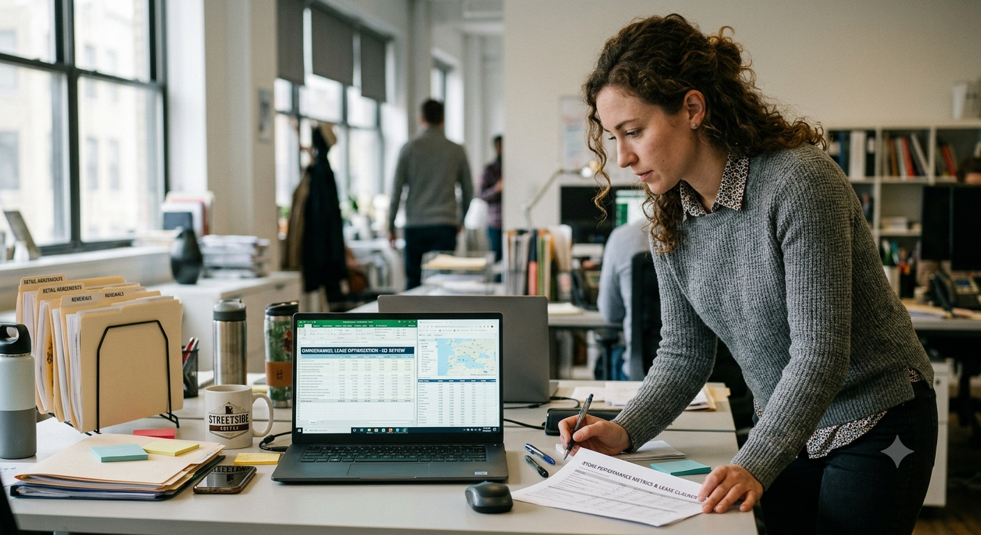 Retail lease dashboard displaying percentage rent tracking, critical dates, and occupancy costs