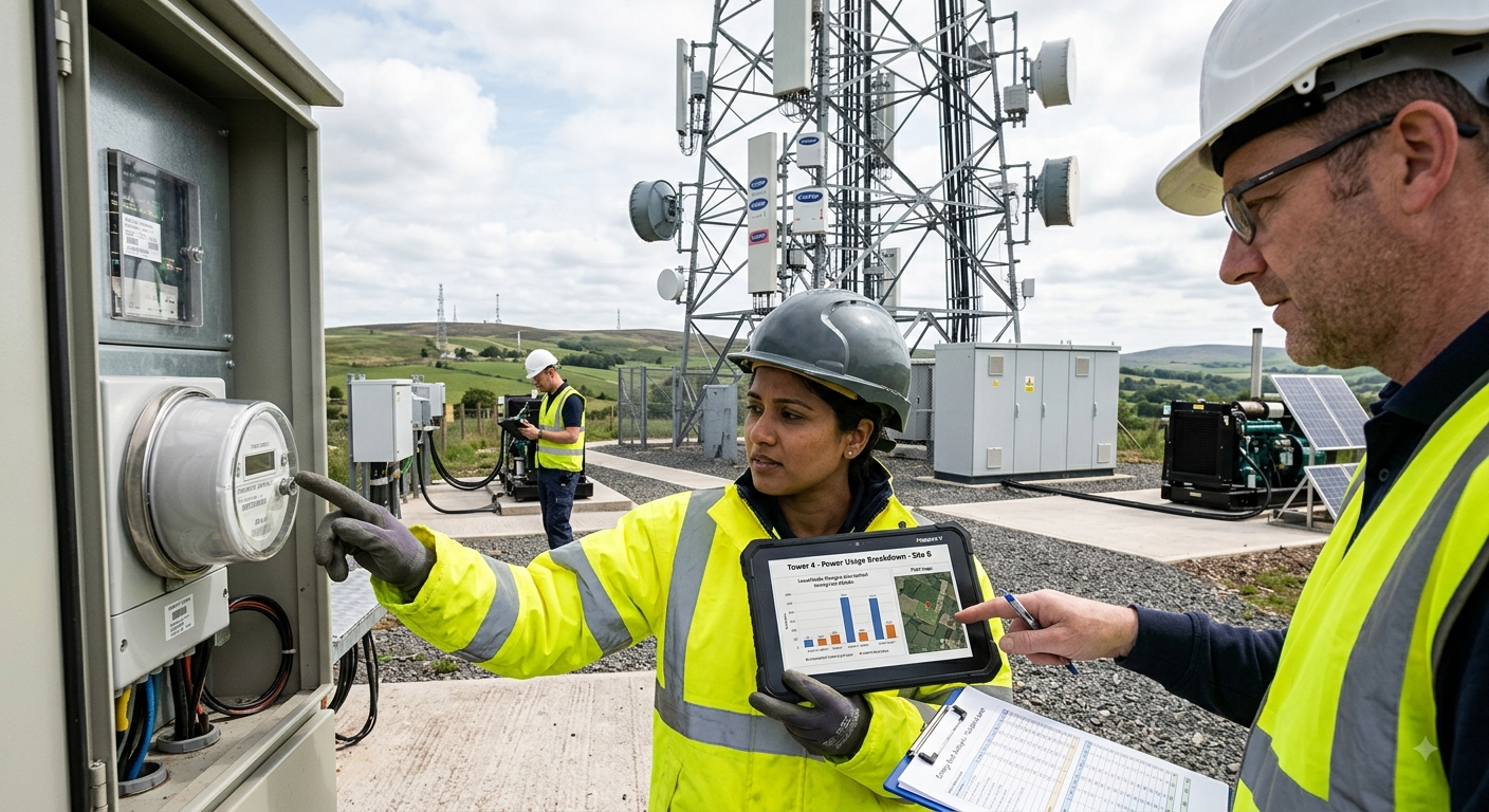 Controlling energy costs across complex telecom tower leases