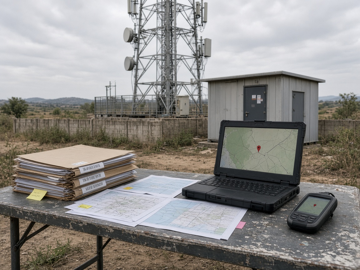 Tower lease to site mismatches case study showing lease records mapped to tower locations