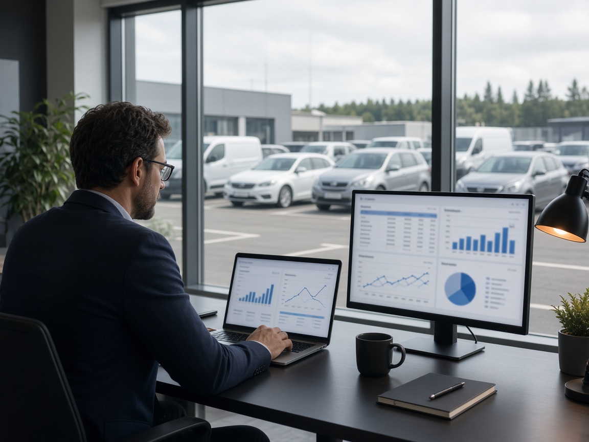 Vehicle fleet cost visibility case study showing lease rates organized by vehicle